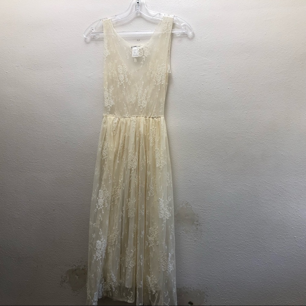 Anna-Kaci Sleeveless Lace Dress Women's Size S Cream - Picture 4 of 10